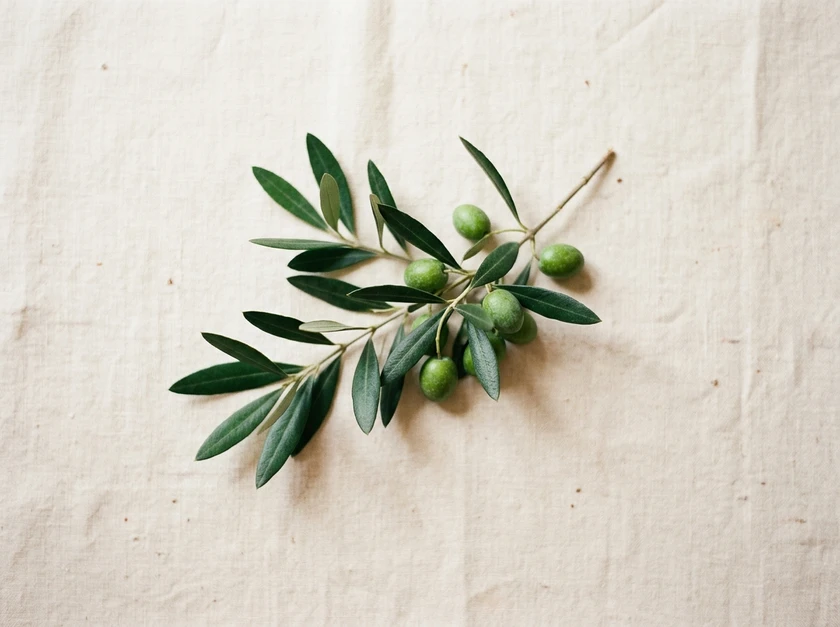 Black olives on the branch